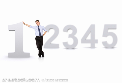 business number one man in front of other numb... business number one man in front of other numb...